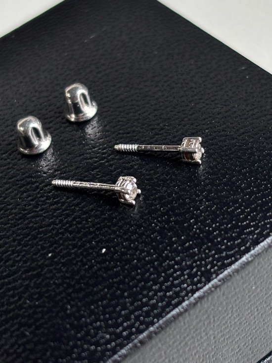 Jewelry - Sterling Silver Diamond? Stud Earrings 925 Silver